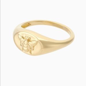 Mejuri Honey Mini Signet Pinky Ring - Gold Vermeil